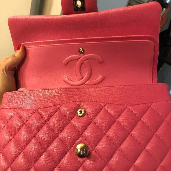 SOLD-Chanel 19c bubble gum pink medium flap - Picture 11 of 12